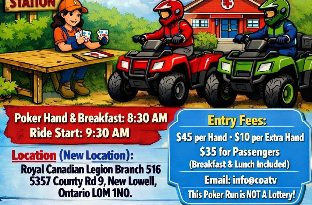 COATV Poker Run — July 12 · Rain or Shine