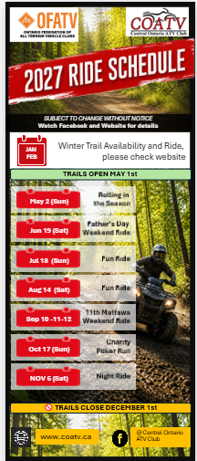 2027 Ride Schedule